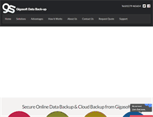 Tablet Screenshot of gigasoftdatabackup.com